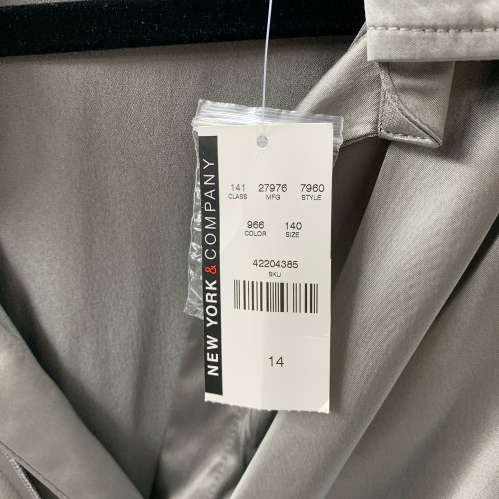 New York & Company Silver Blouse Size 14 - Picture 3 of 5
